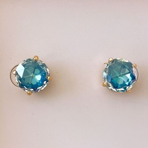 Kate Spade Bright Ideas CZ Stud Earrings, Sapphire NEW - Picture 1 of 4